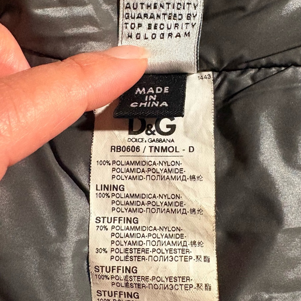 Dolce & Gabbana 2000s Archival Bomber Puffer Y2K Jacket Men’s S/M - Picture 10 of 16